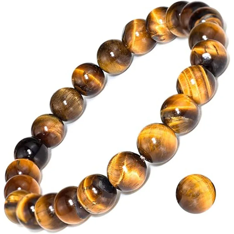 8Mm yellow tiger eye bracelet eye suction tiger eye stone single circle men and women couple crystal hematite bracelet jewelry