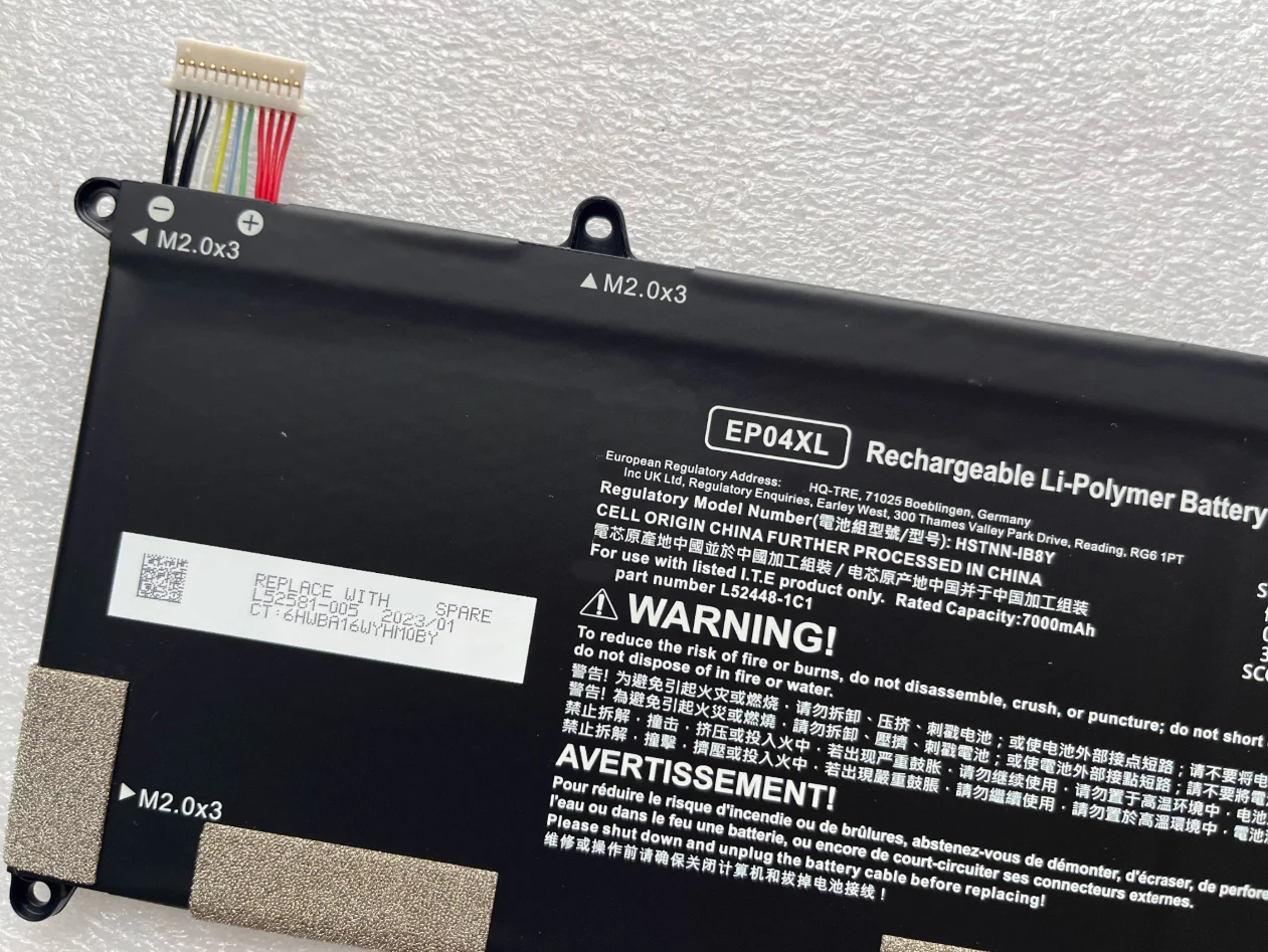 Laptop Battery EP04XL EP04056XL HSTNN-DB9J HSTNN-IB8Y L52448-1C1 L52448-241 L52581-005 For  Elite Dragonfly G1 G2  7.7V/56.2WH