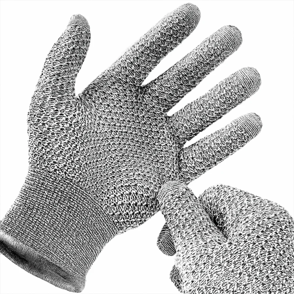 1 Pair ​5-Level Cut Resistance​ Anti-Cutting Gloves​ ​Glass Fiber Reinforced​ ​Latex-Free & Odorless​ ​Food Grade Safety Gloves​