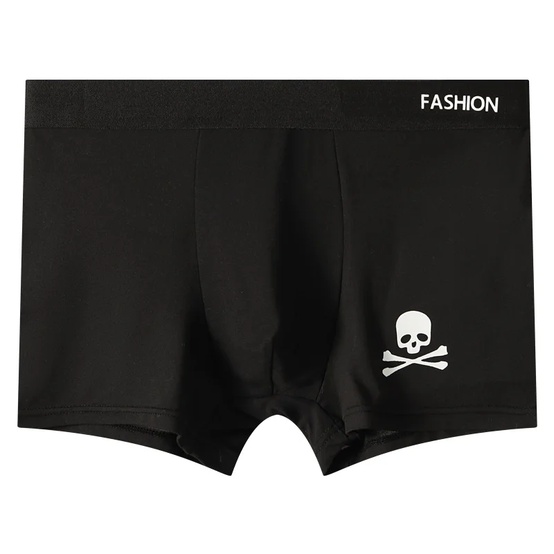 4-Piece Men's Polyester Mid-Waist Boxer Briefs Set - 