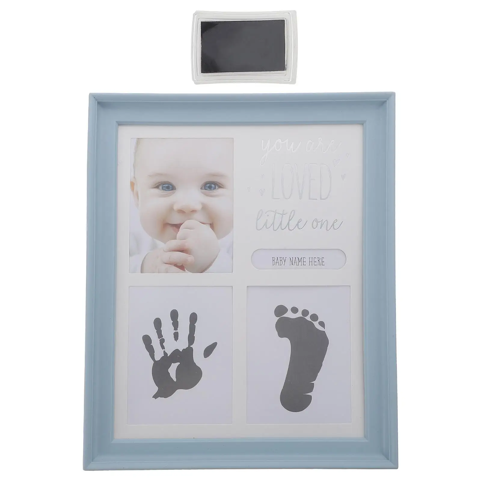 

Baby Hand Footprint Photo Frame Inkpad Newborn Keepsake Picture Frames Girl Boy Baptism Christening Gift Handprint