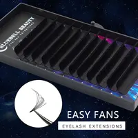 Bluebell Beauty Easy Fan pestañas de volumen de abanico rápido Autofans extensión de pestañas postizas pestañas de visón sintético para herramientas de maquillaje
