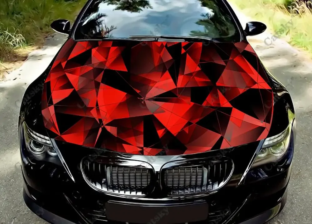 

Triangle abstract geometric shape Car Hood Decal Self-Adhesive Paint Suitable for SUV Wrap Truck Graphic Engine Vinyl Sticker