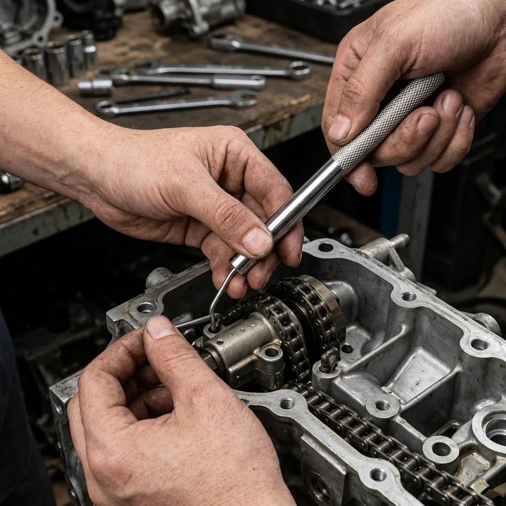 Engine Maintenance Fixture Oil Pump Chain Tensioner Locking Tool For Professional Garage Use As Shown In The Figure