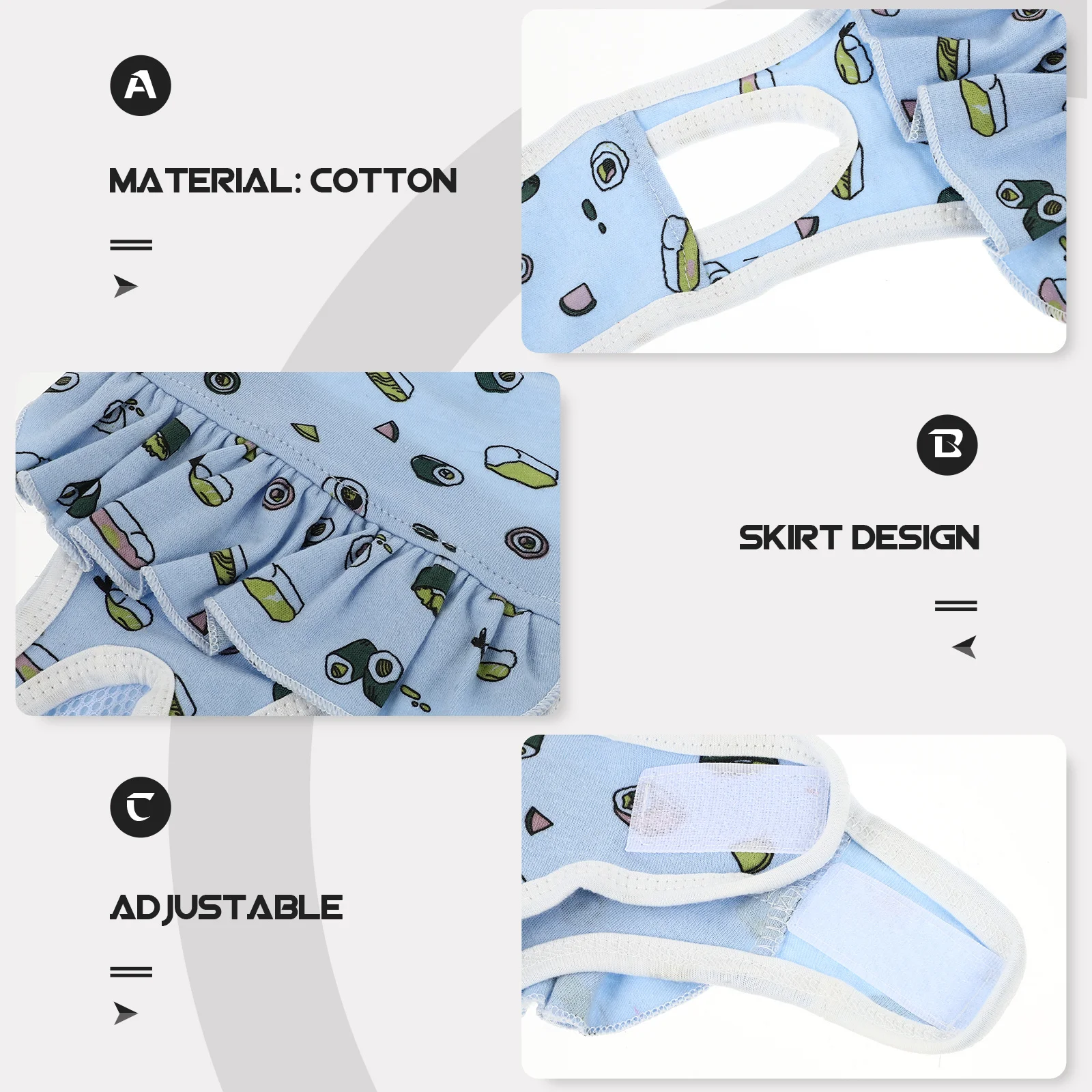 

Pet Menstrual Pants Dog Panties Sanitary Puppy Disper Period Female Supply Reusable Physiology Trousers