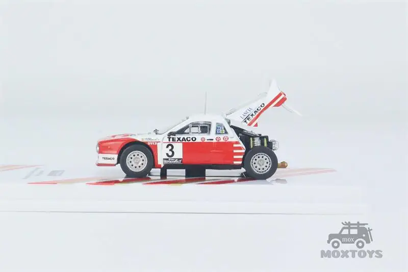 Tarmac Works 1:64 Lancia 037 Rally Van Haspengouw 1985 Red white Diecast Model Car