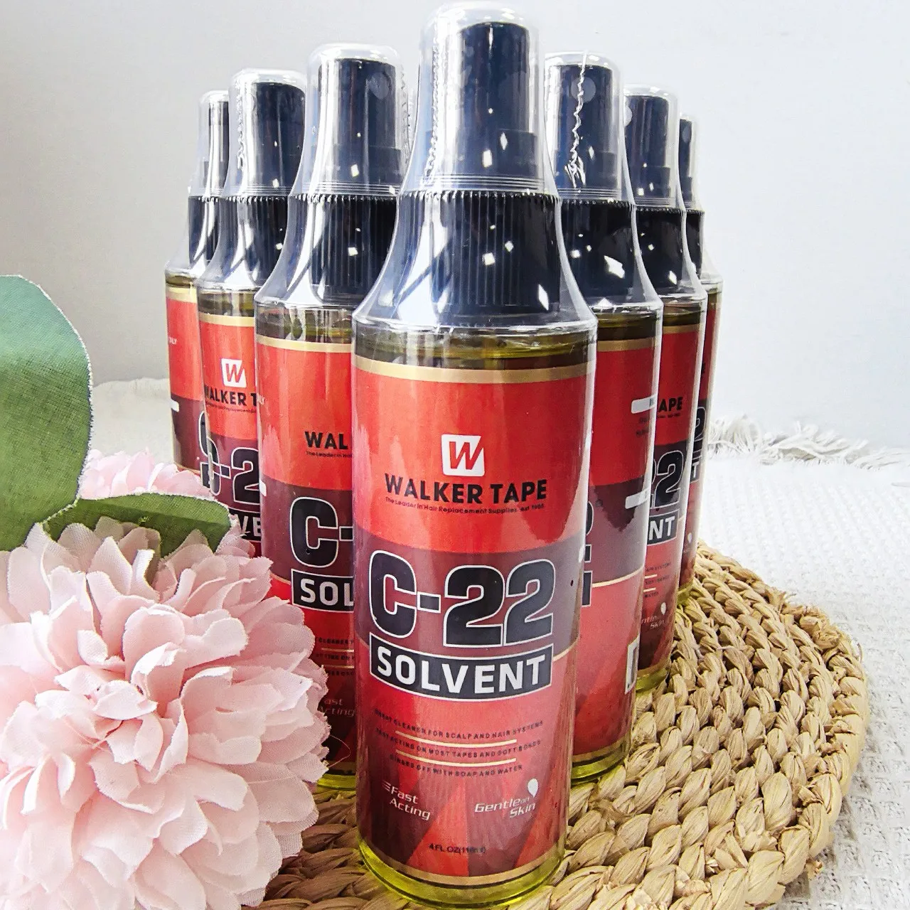 Venta al por mayor C22 solvente por Walker cinta removedor Ultra Hold pegamento para peluquín 15ml Walker Tape pelucas de cabello humano Spray con cepillo