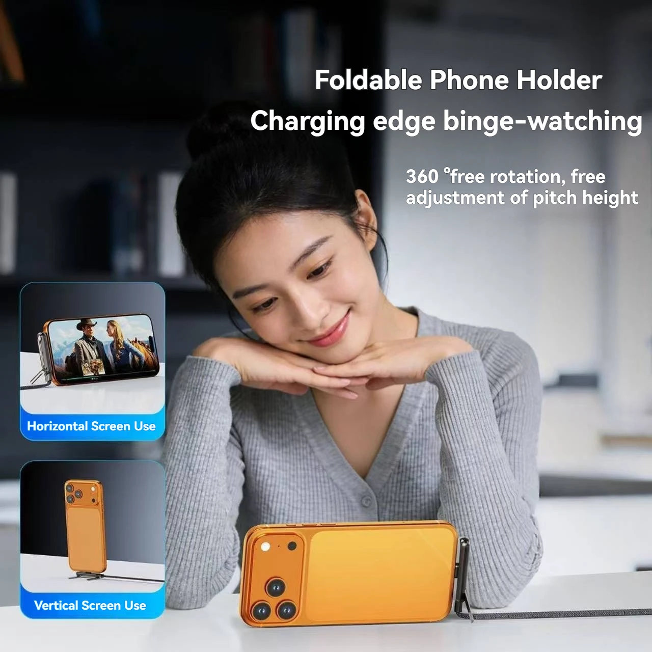 Stand Type 2 in 1 PD3.1 240W Elbow Fast Charging Cord Foldable Phone Stand Charge Multi-Angles Braided Nylon Data Cable