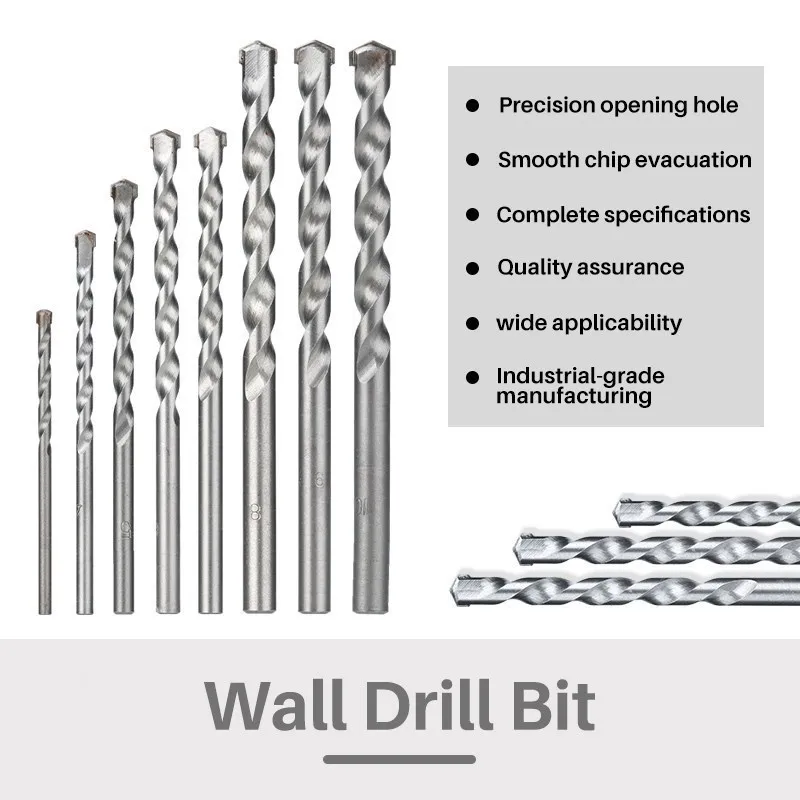 XCAN Drill Bit 3-10mm Wall Masonry Drill Bit Carbide Tipped Gun Drill Bit for Brick Concrete Marble Tile Stone Drilling