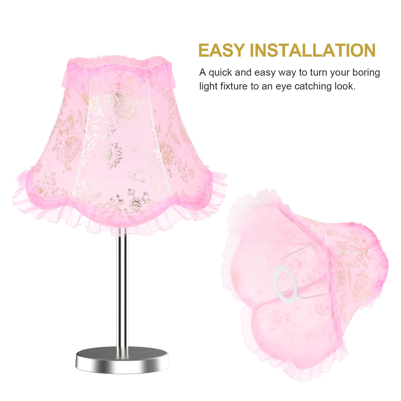 

Small Vintage Drum Lampshade for Desk Lamp E27 Base Indoor Light Cover Lace Design Retro Style Suitable for Bedroom Living Room