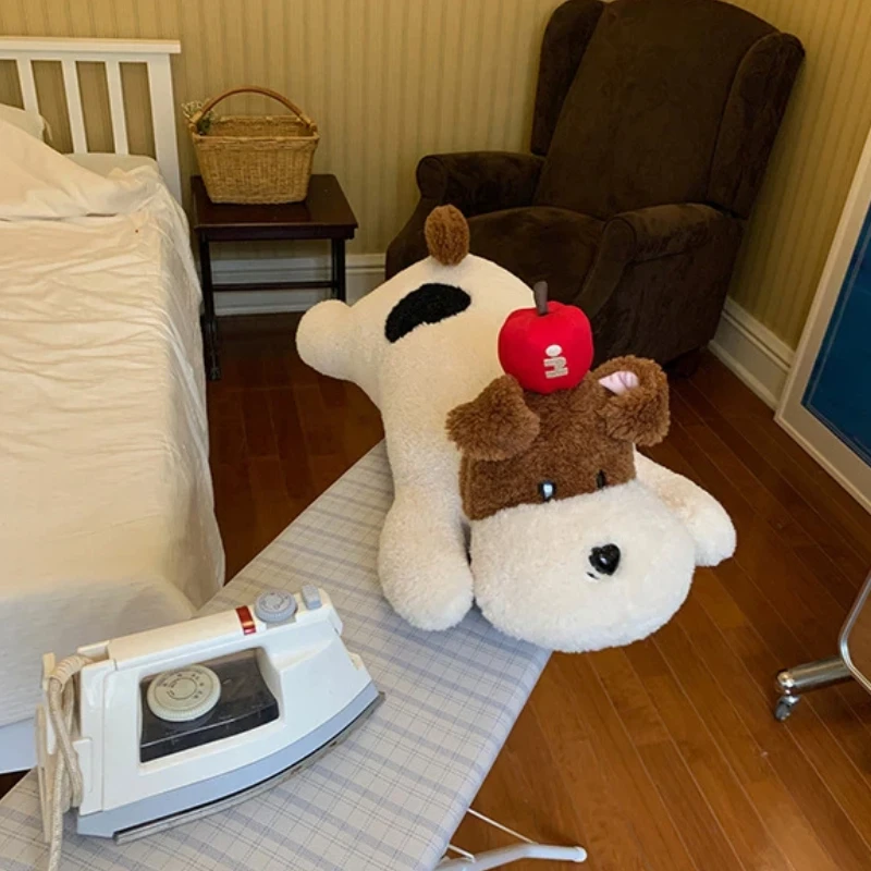 Popcorn Apple Plush Pillow Soft Home Decor Fox Terrier Lumbar Cushion Cute Gift For Women Living Room