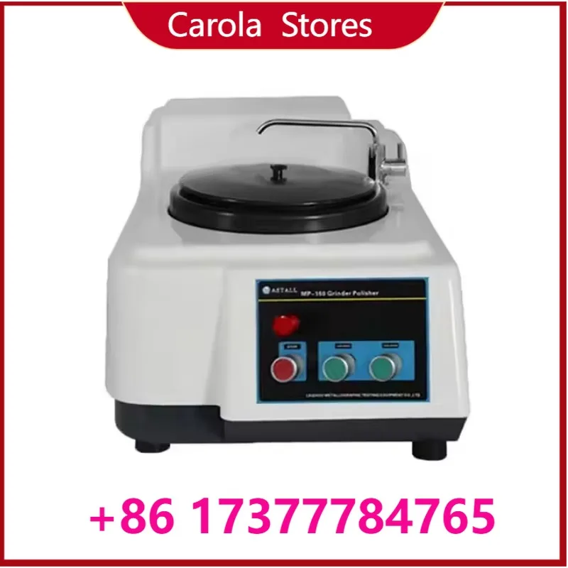 MP-160 Single Disc Metallographic Grinding Polishing Machine, 300/600RPM Dual Speed Metal Sample Pre-grind Fine Polish Testing
