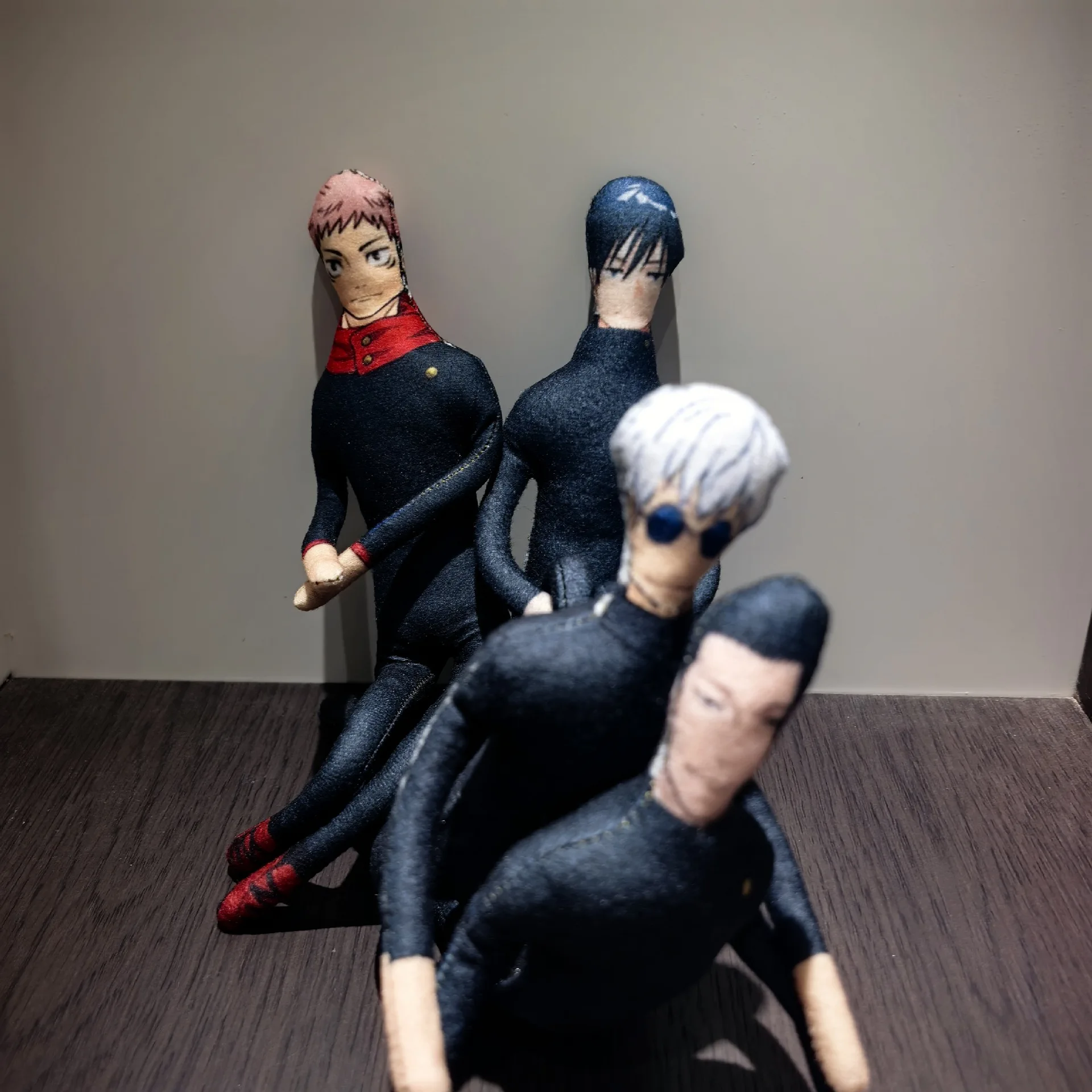Foldable plush toy, funny lying posture, two sided lodging, Nuo doll, popular characters, anime toys, collectible ornaments