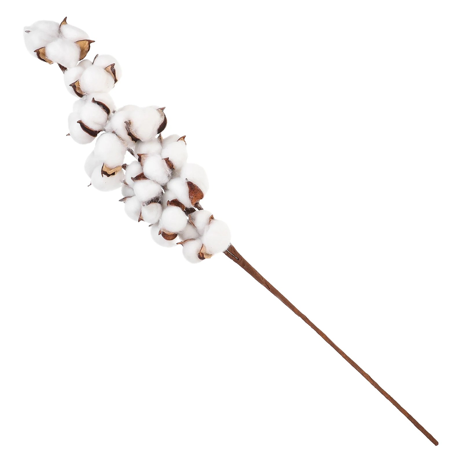 

10 Cotton Stems Artificial Dried Flowers Decorative Branches for Vases Home Wedding PartyDry Flowers Holiday Ornament