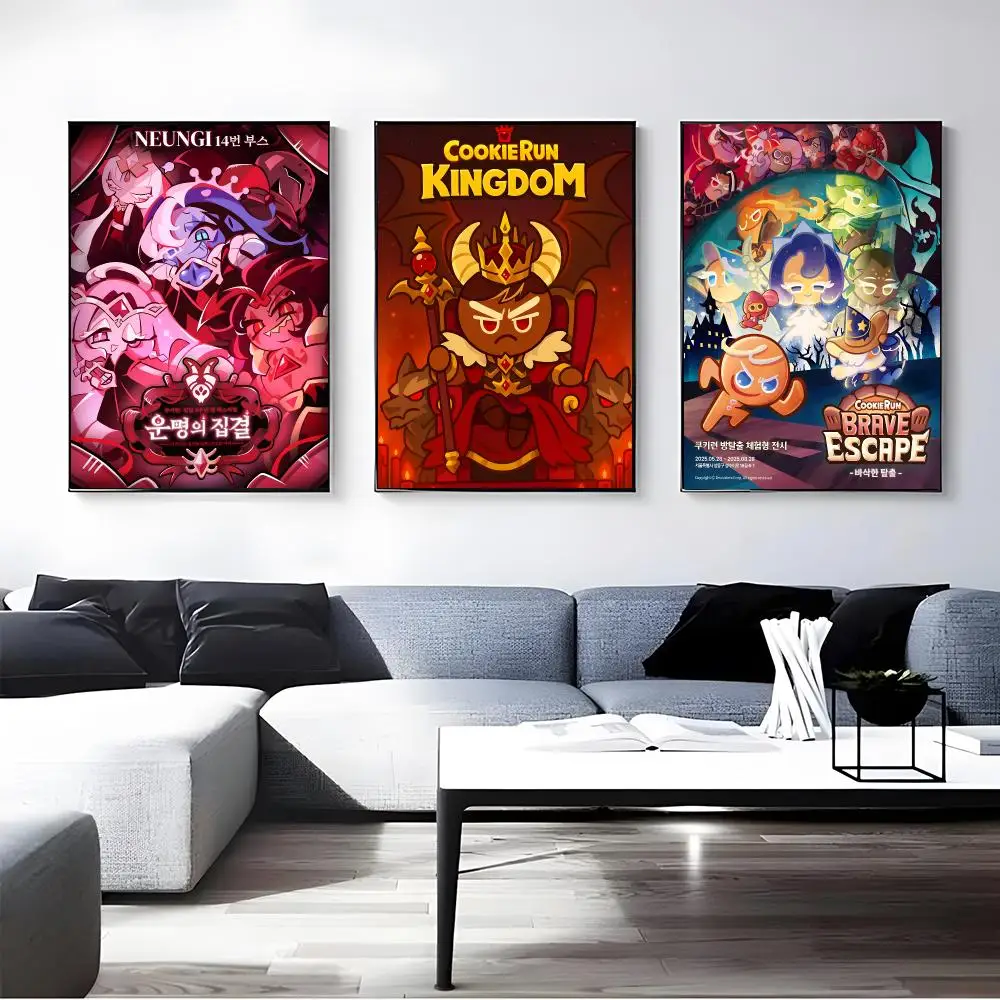 Game Gingerbread Kingdom Poster Self-adhesive Art Waterproof Paper Sticker Coffee House Bar Room Wall Decor