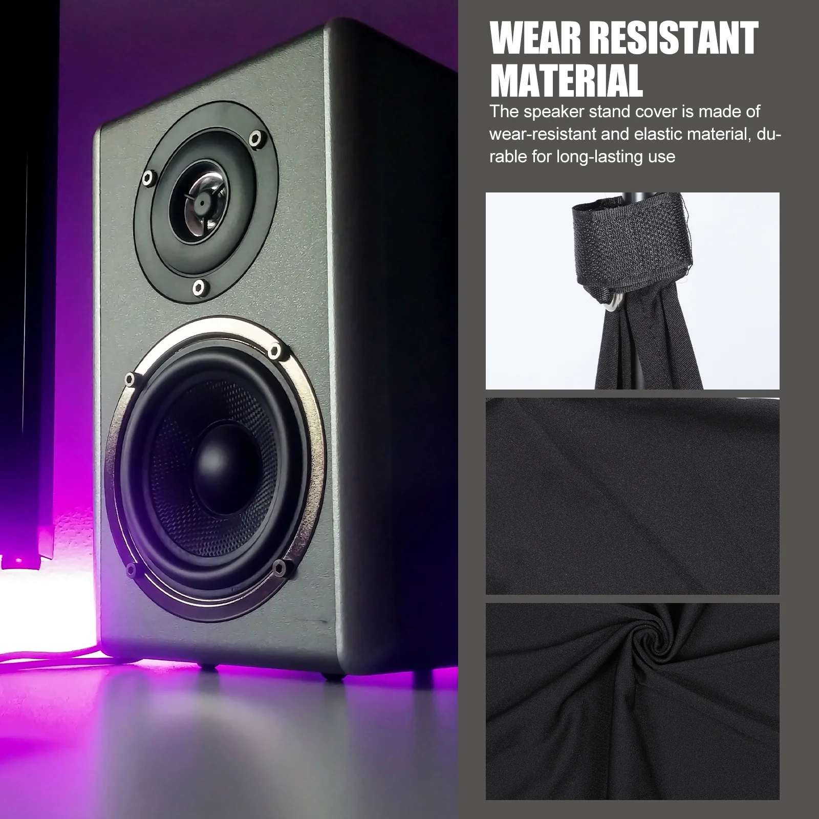 ผ้าคลุมลำโพงกันฝุ่นสำหรับลำโพงตั้งพื้นแบบขาตั้งกล้อง  ผ้าตาข่ายป้องกันฝุ่นสำหรับลำโพงแนวตั้ง