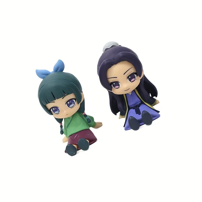 Two popular anime characters in chibi style, game characters, figurines, ornaments, statues, fan collectibles, Christmas, Hallow