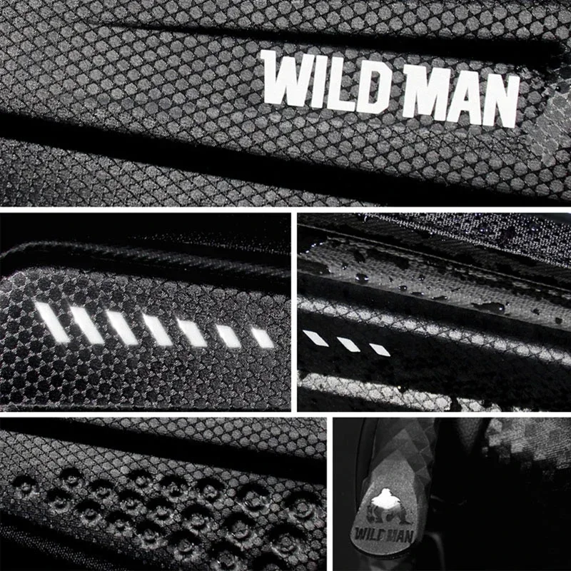 WILD MAN Bicycle Bag Rainproof Front Bike Frame Bag Hard Shell Cycling Triangle Tools Bag Mtb Accessories