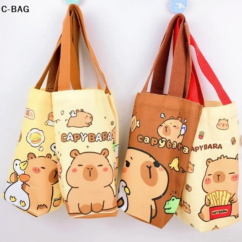 قماش كابيبارا غطاء زجاجة ماء الكرتون مظلة مقاومة للخدش حقيبة التخزين متعة زجاجة ماء الناقل حقيبة المشروبات حماية