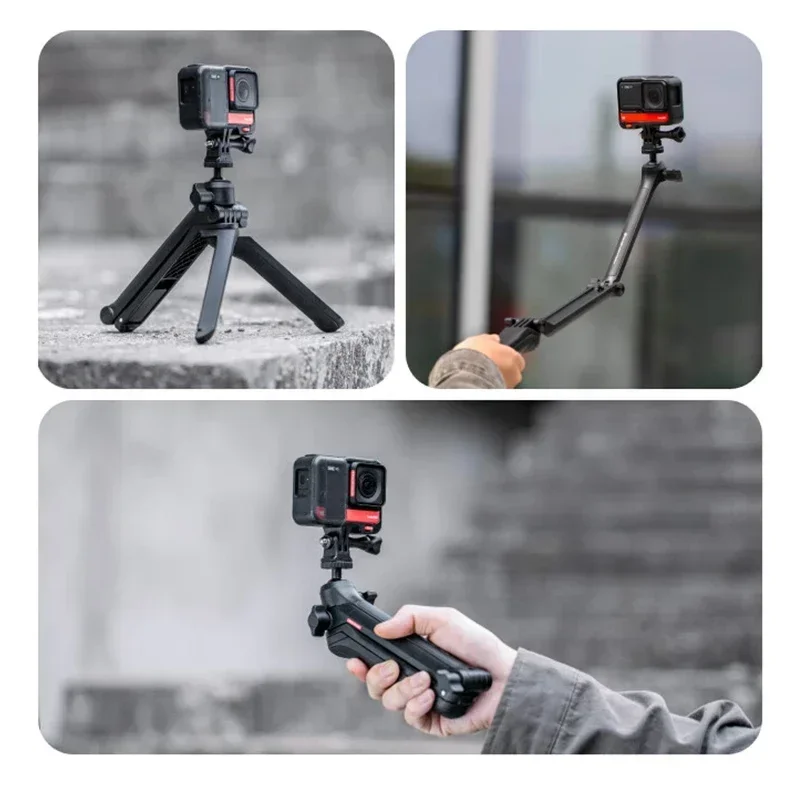 Insta360 حامل ثلاثي صغير من الألومنيوم متعدد الوظائف قابل للطي عصا سيلفي قابلة للتمديد عالمية (باستثناء واحد X2/X3)