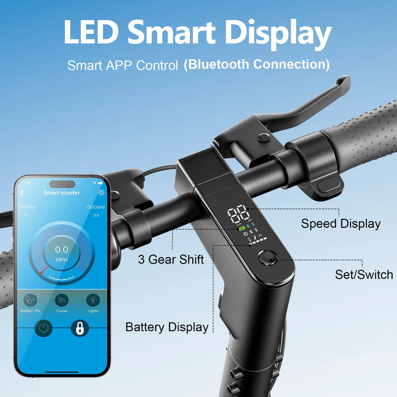 A19 12 Inch Adult Electric Scooter 500W 36V15Ah Foldable E Scooter Max Speed 35km/h 50-60KM Long Range Air Tire Commuter Scooter view 4