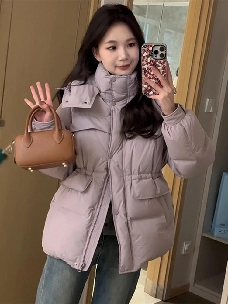 

Women's Mid-Length Hooded down Jacket Warm Outerwear Winter New Style 2026 Popular Small Size Friendly Commuter Style