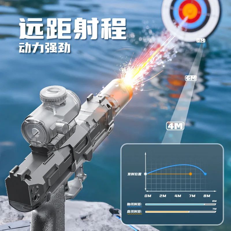 Juguetes de verano para exteriores, pistola de agua eléctrica de alta presión, playa, piscina, jardín, juego de lucha, carga automática, regalos
