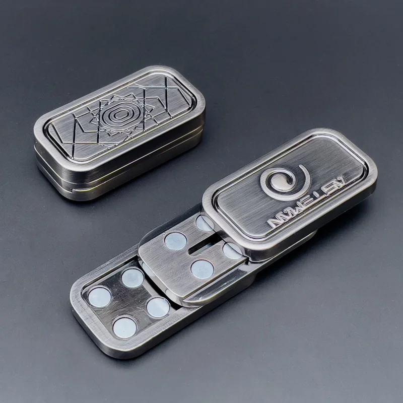 Pressure Resistant Magnetic Push Cards Decompression Toys Fidget ADHD Push Slider Toy Metal Press Click Anxiety Relief Adult Toy