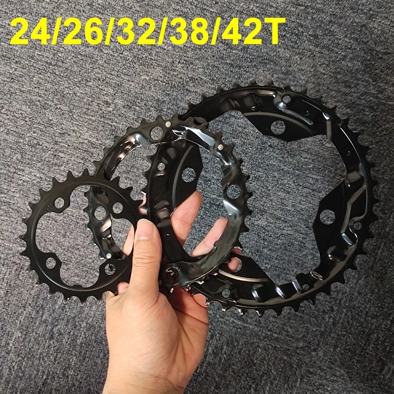 

BUCKLOS 3*9S Mountain Bike Chainring 104/64BCD Road Bicycle Chainwheel 22T 32T 44T Triple Round Chain Ring Cycling Parts