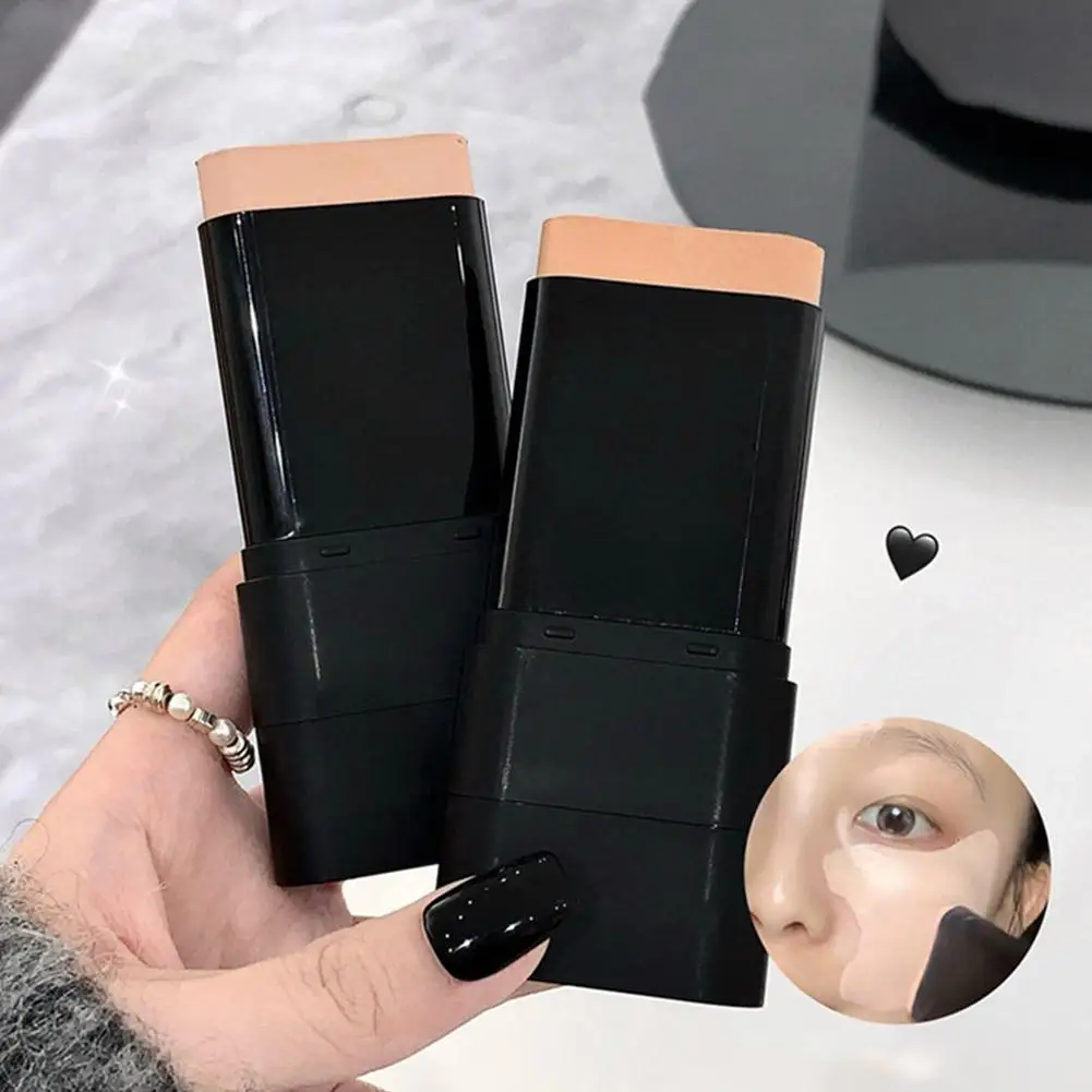 1 قطعة عصا كريم أساس ممحاة خفيفة رطبة مع فرشاة كريم خافي عيوب يدوم طويلاً لمستحضرات تجميل الوجه