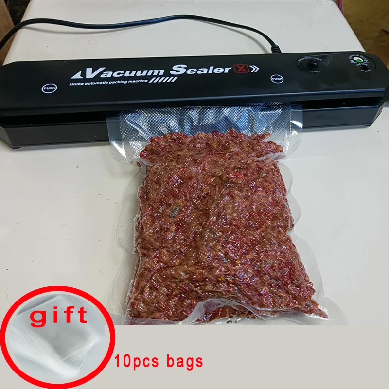 

Household Food Vacuum Sealer Food Packaging Machine Film Sealer Vacuum Packer Food Vacuum Sealer With 10pcs Food Vacuum Bags