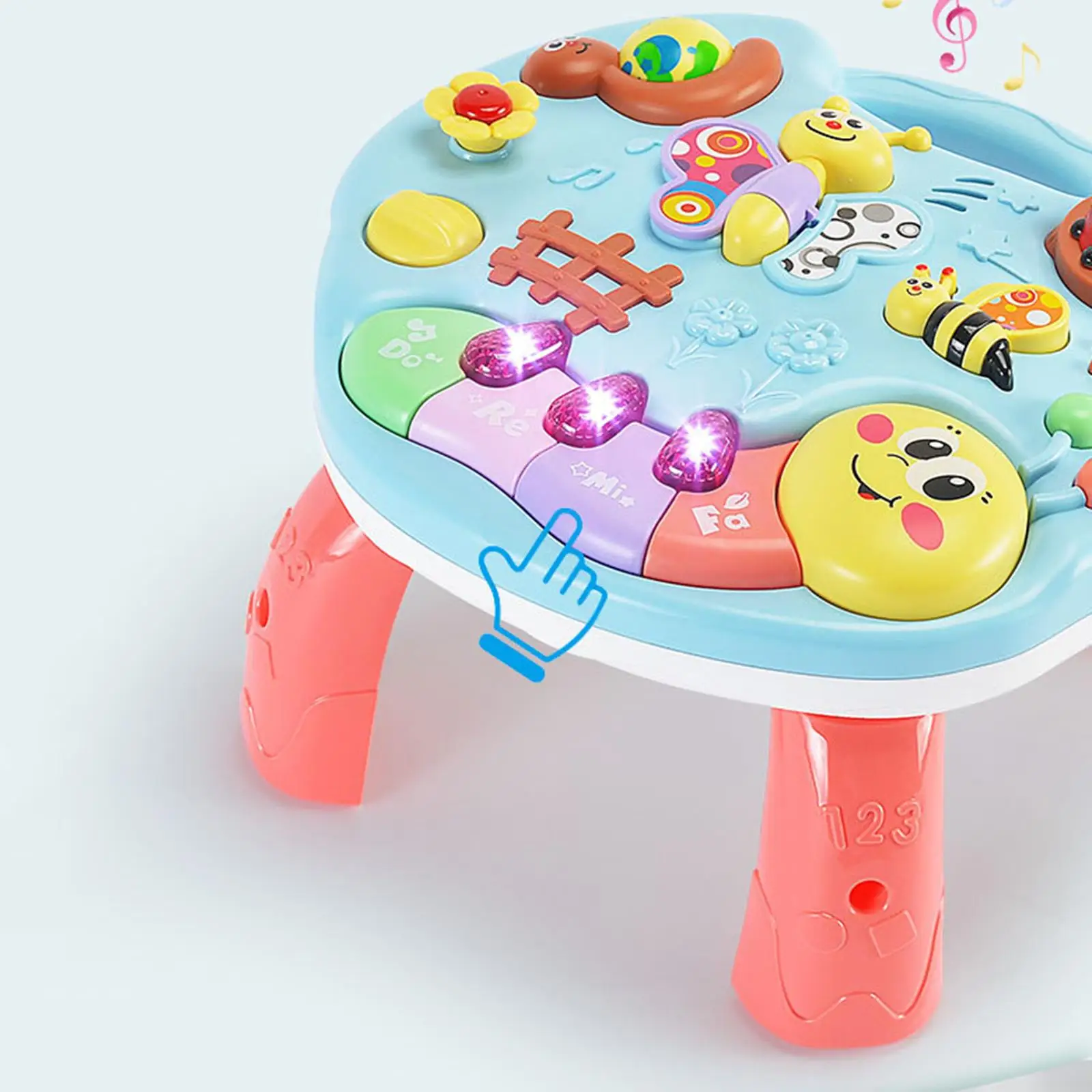 Montessori Toy Early Learning Educational Portable Baby Activity Table for Infant Toddler Kids Boys Girls Birthday Gifts