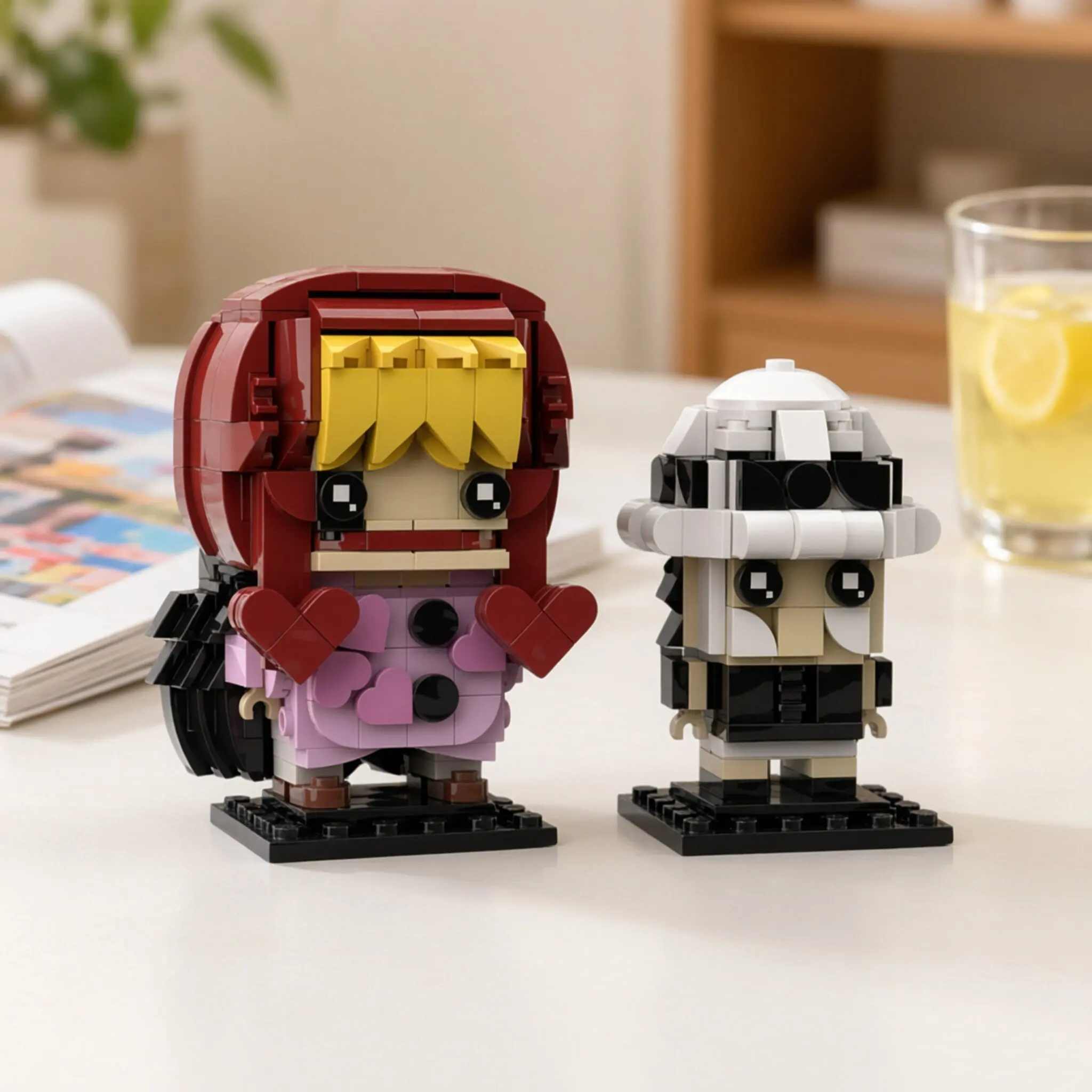 MOC Creative Ocean Treasure Hunting Captain Figure Building Bricks Model DIY Adult Assembly Toy Desktop Ornament Birthday Gift
