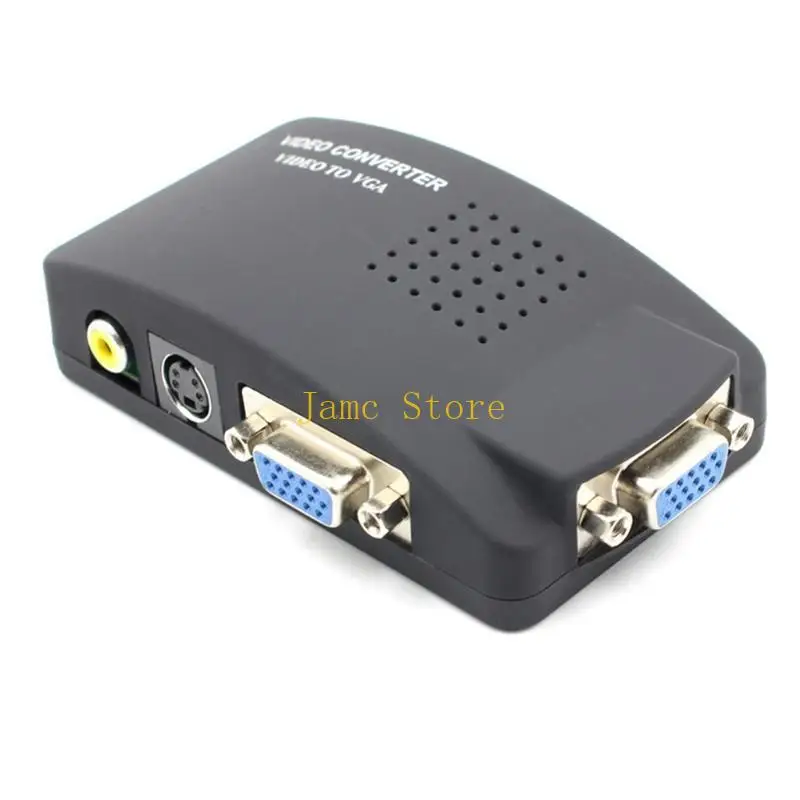 LX0B Composite AV S-Video to VGA Converter Box Makes Picture Clearer Stable Advanced Digital for Image Processing Technology