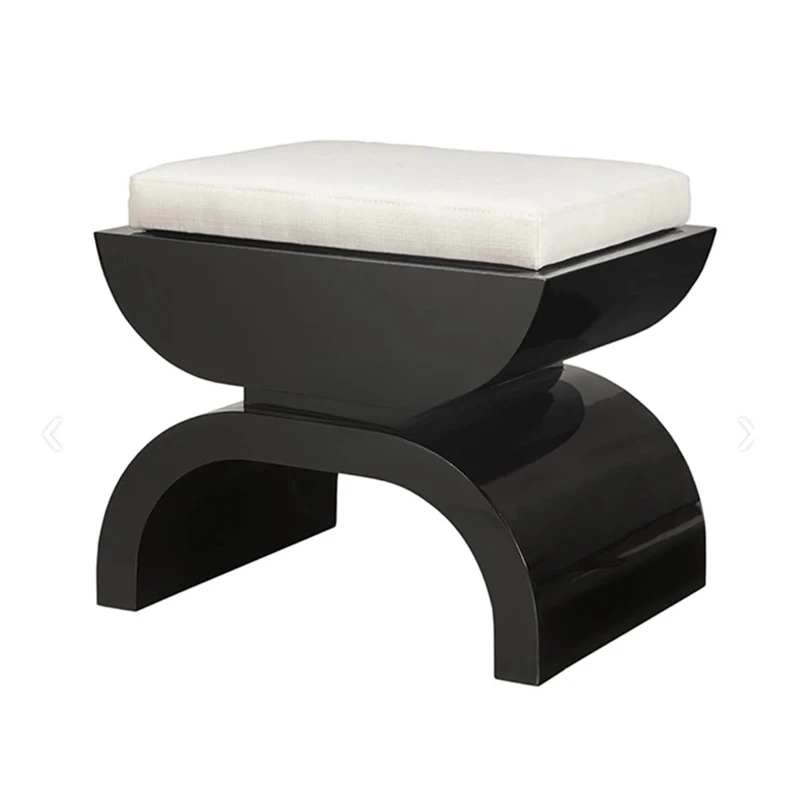 Nordic solid wood square stool creative tea house...