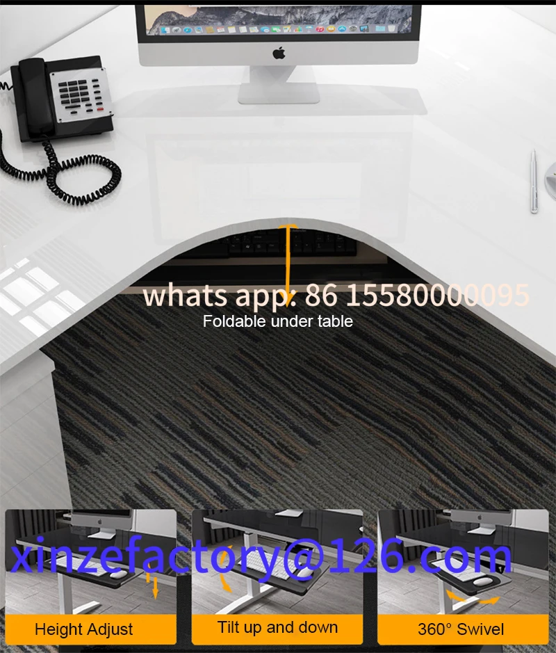 حامل لوحة مفاتيح مريح قابل للتخصيص مقاس XL مع وسادتين ماوسين للوحة مفاتيح مكتب الكمبيوتر