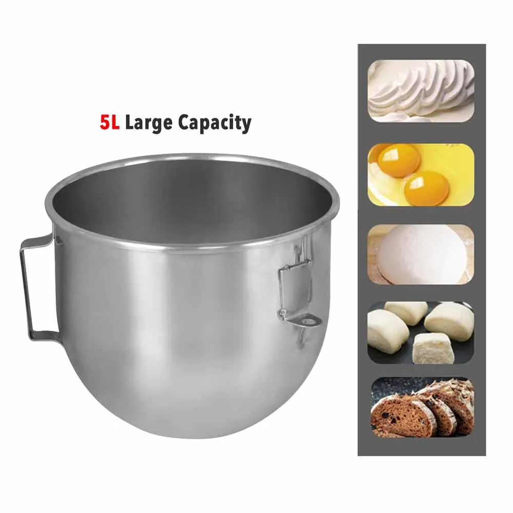 XEOLEO التجارية خلاط طعام الكواكب 5L حامل كهربائي صانع العجين الخافق دوامة الخبز خلاط مع خطاف العجين وعاء قابل للإزالة #6