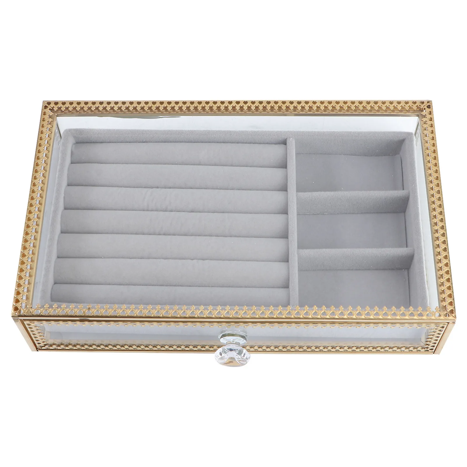 

Набор из 1 шт. прочных шкатулок-органайзеров для украшений: для серег, ожерелий, настольный, многофункциональный кейс