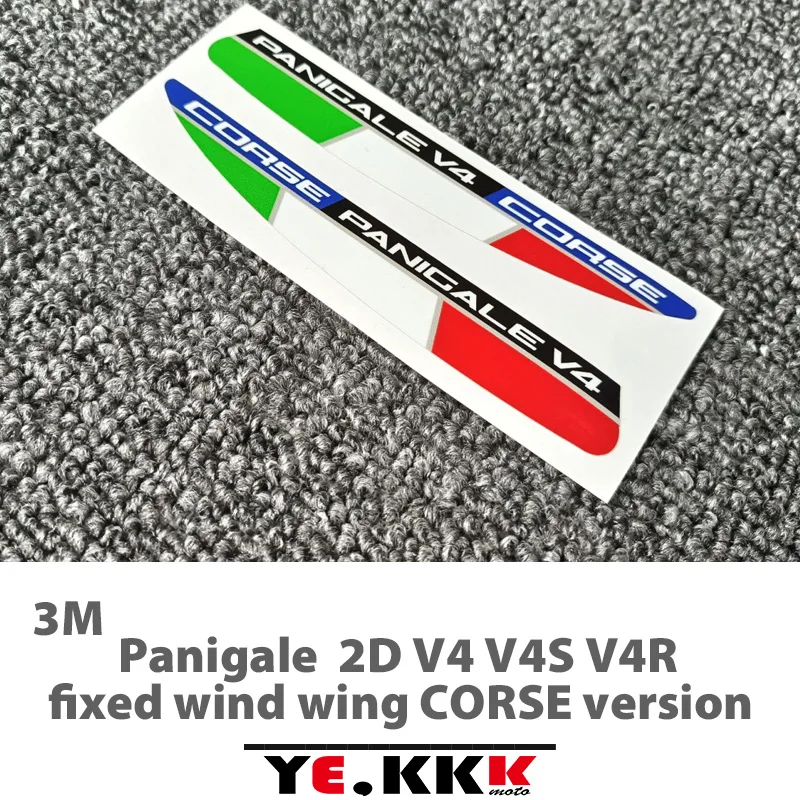 For Ducati Panigale V4S V4R V4 CORSE Edition Customizing The Motorcycle Wings Sticker Decal 3M with Air Guide Groove