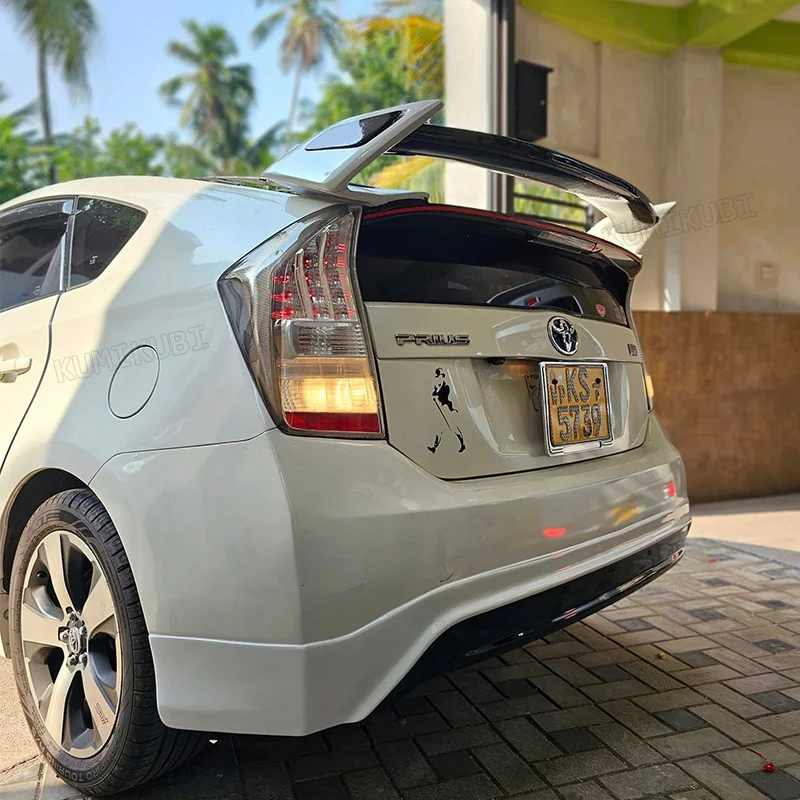 For Prius Spoiler 2003 2004 05 06 07 08 09 10 11 2012 Toyota Prius Spoiler ABS plastic Material Car Rear Wing Color Rear Spoiler