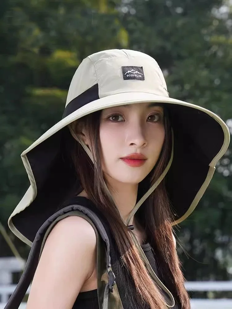 Custom. [2152 People] Summer Outdoor Alpine Cap Fishing Hat Neck Integrated Protect