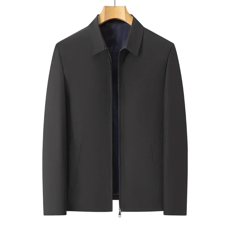 

Men New Fashion Turn Down Collar Jacket Brand Outerwear Coats Spring Autumn Smart Casual Classic Luxury Business Jacket