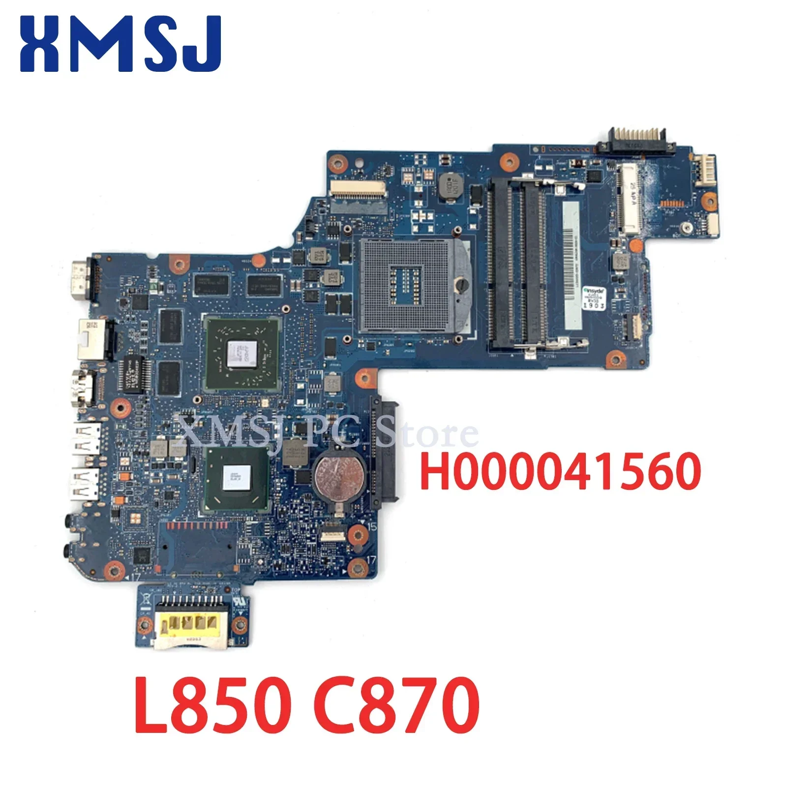 

XMSJ For TOSHIBA Satellite L870 C870 H000041560 Laptop Motherboard HM76 17.3 Screen HD7610M Graphics DDR3