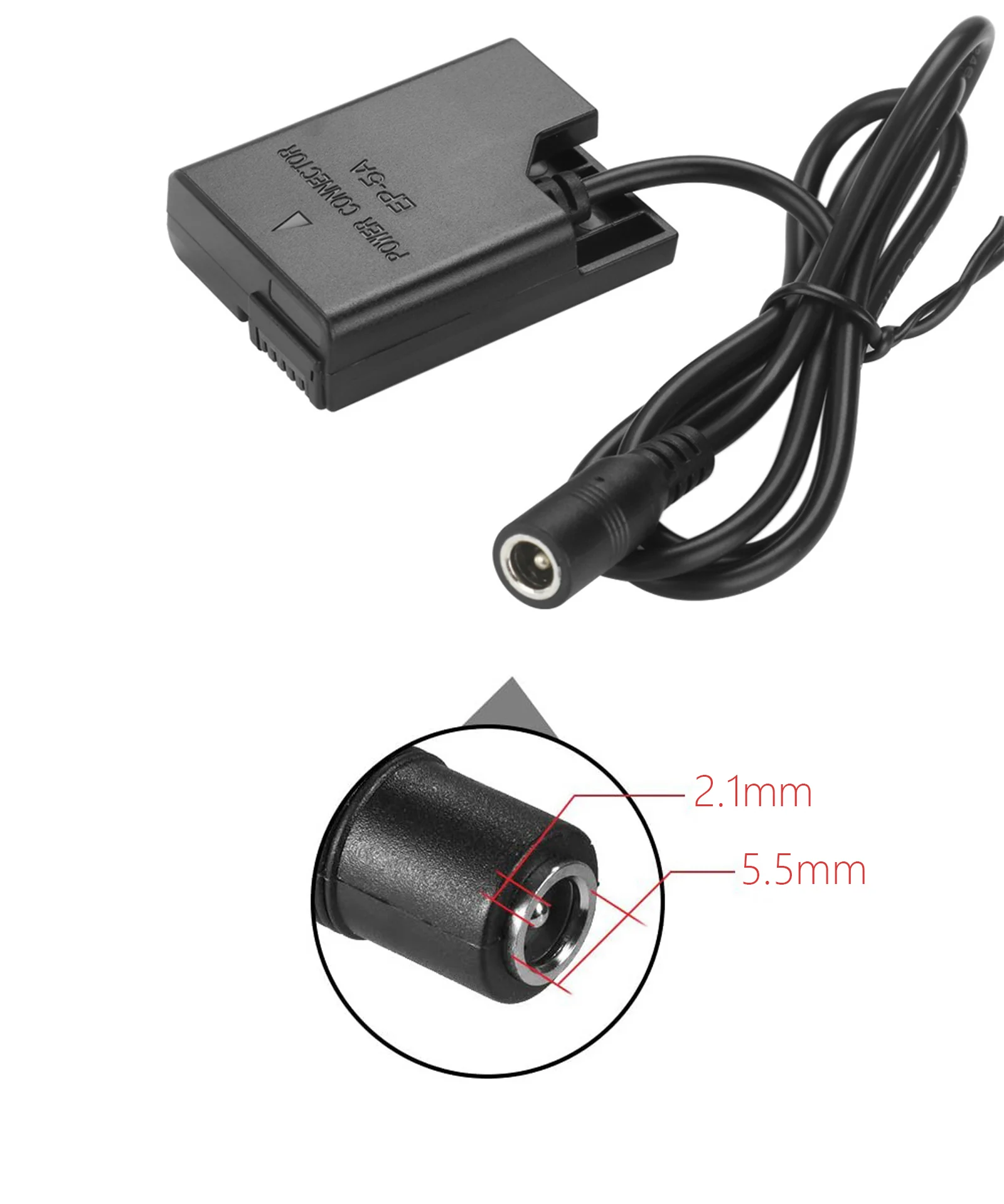 Adaptador de corriente CA de EP-5A, cargador de batería virtual CC, reemplazo de batería ficticia de EN-EL14 para Nikon D5600 D3300 D3500 D5100