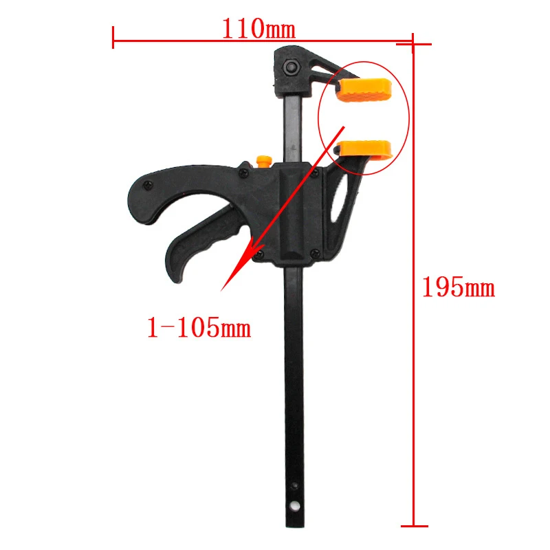 5Pcs 4 Polegada Quick Ratchet Lançamento Clip Kit Ajustável Handheld WoodWork Bar Braçadeira Spreader Gadget DIY Mão Carpintaria Ferramentas