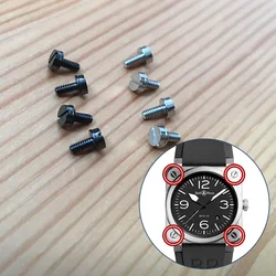 4 pieces Black Matte PVD/Silver BR03 Watch Screw for Bell Ross BR03 42mm Original Watch Bezel Case