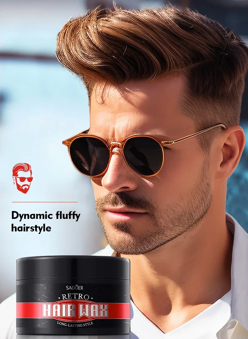 100g Retro Hair Wax with Strong Styling and Natural Fluffy Hair Mud Hair Styling Wax