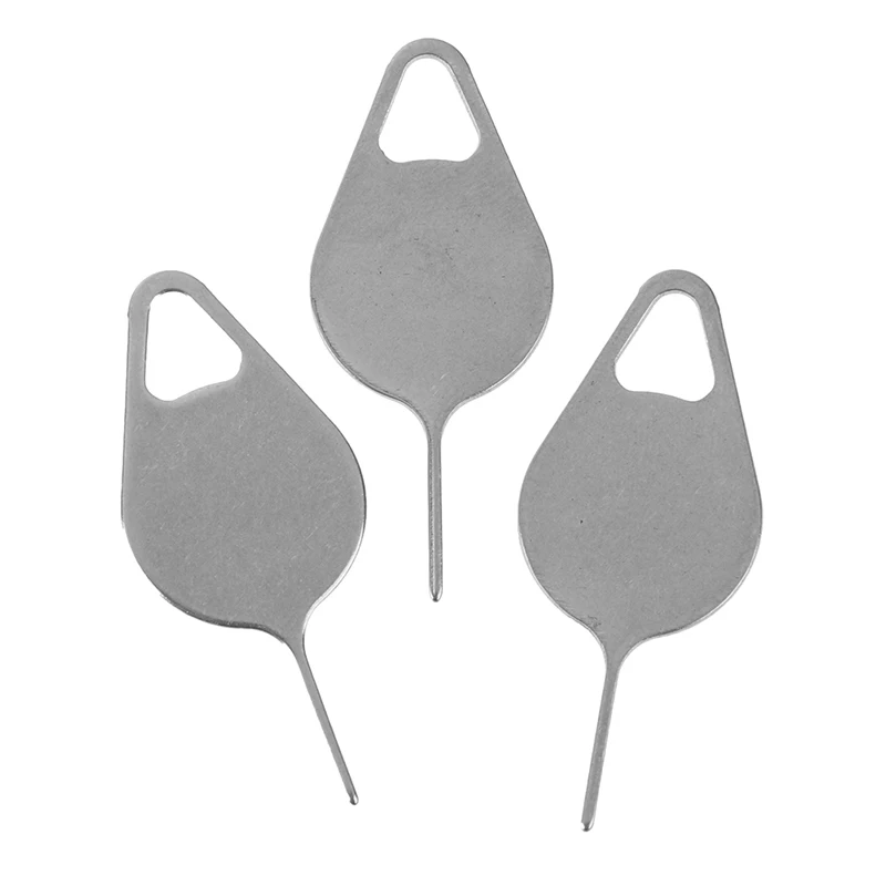 3 pz/set Sim Card Tray Removal Eject Pin Key Tool ago inossidabile per telefono