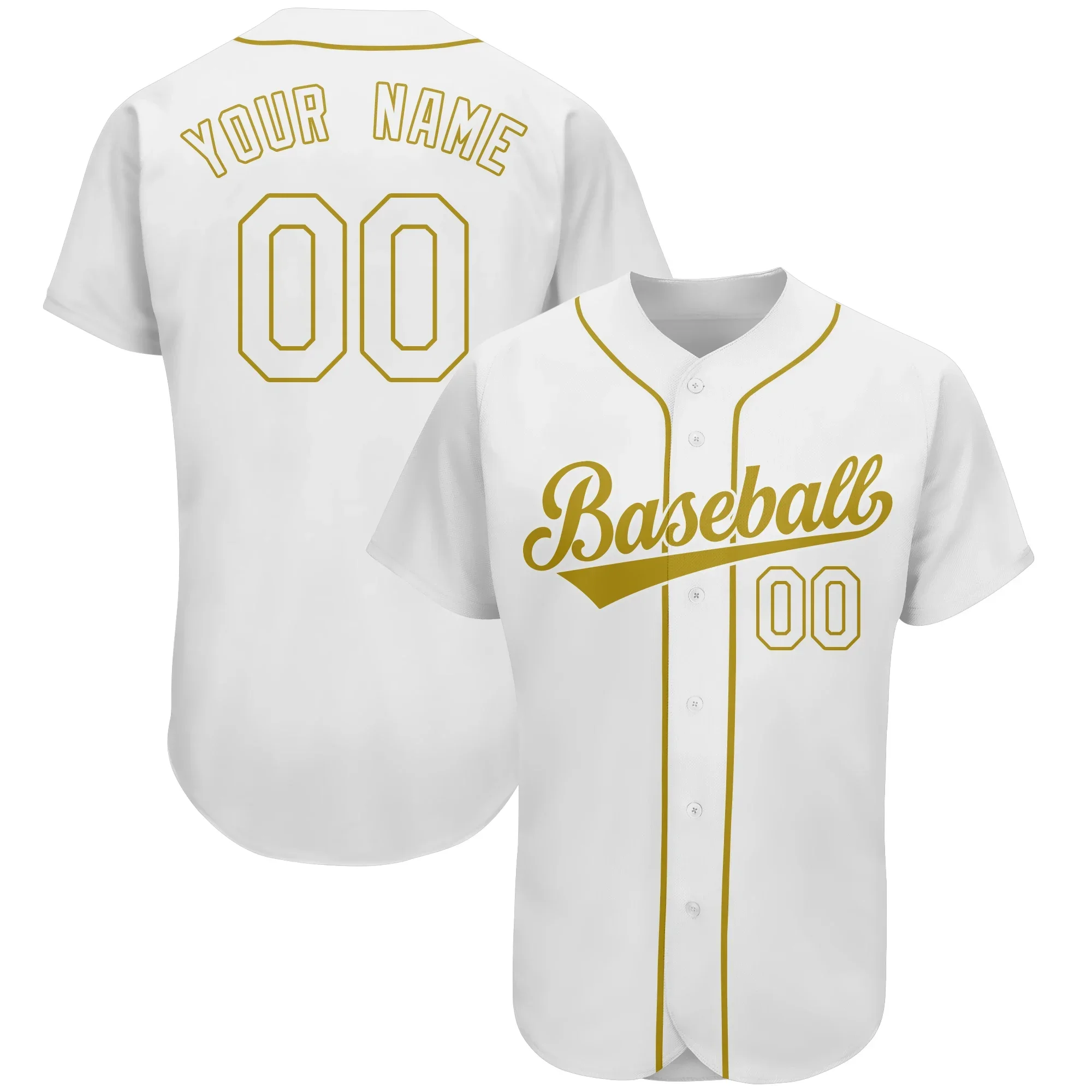 Custom Baseball Jersey Personalized Printed Team Name/Numbers Washable Sweat-Absorbing Skin-friendly Tee Shirts MEN/Kids Uniform