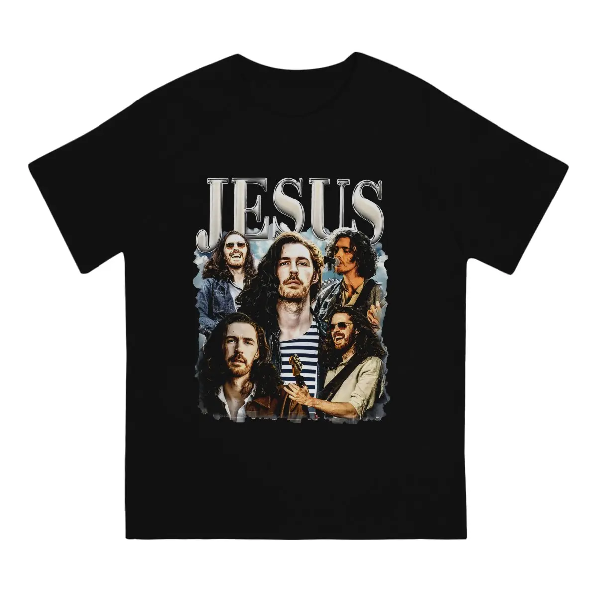 Hozier T Shirts for Men Cotton Funny T-Shirts Round Collar J-Jesus Tee Shirt Short Sleeve Clothing Gift Idea